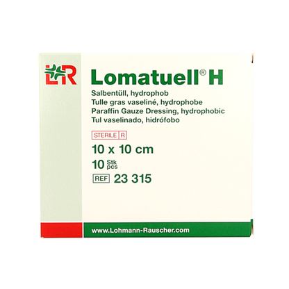Lomatuell H gaasverband 10cm x 10cm 10 Stuks
