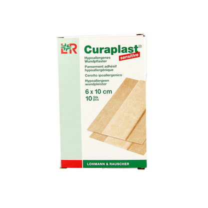 Curaplast Sensitive wondpleister 10cm x 6cm 10 Stuks