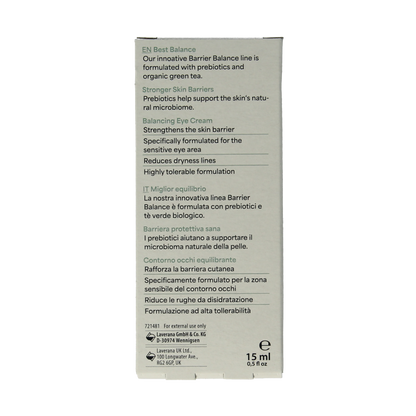 Lavera Barrier balance eye cream bio 15 Milliliter