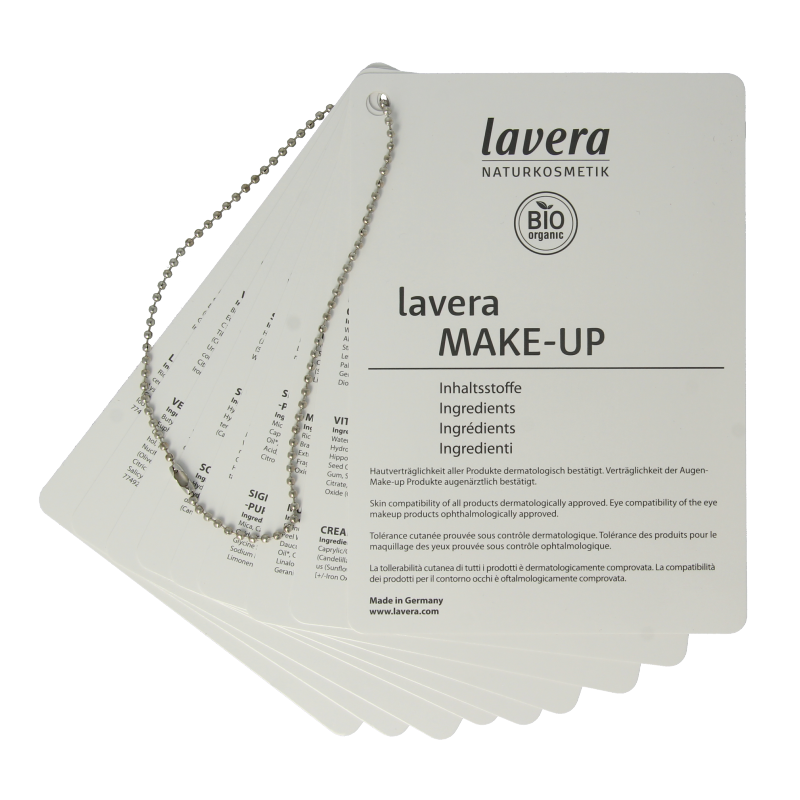 Lavera Colour cosmetics INCI boekje 2024  1 Stuks