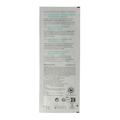 Lavera Basis Sensitive shampoo moisture & care sample 50 Stuks