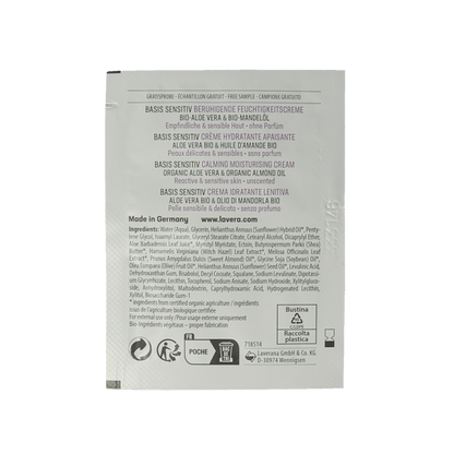 Lavera Sample basis sensitive moisturizing cream bio 100 Stuks
