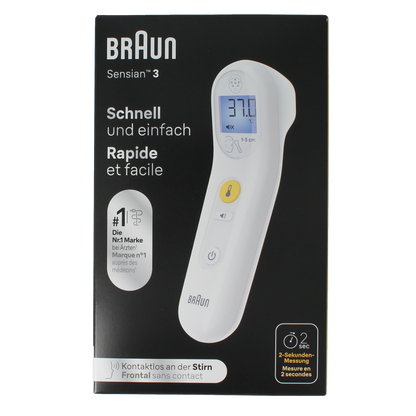 Braun Voorhoofdthermometer Sensian 3 BNT050 1 Stuks