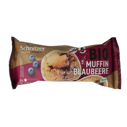 Schnitzer Muffin bosbessen glutenvrij bio 140.00 Gram