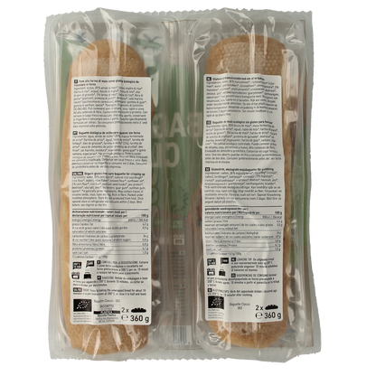 Schnitzer Baguette classic glutenvrij bio 360.00 Gram