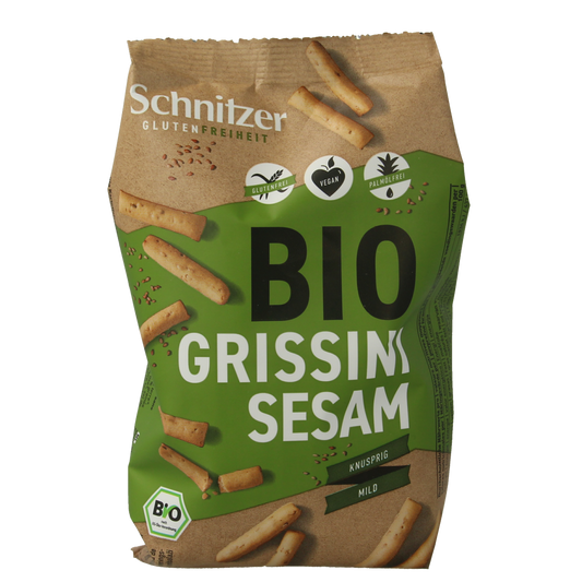 Schnitzer Grissini sesam glutenvrij bio 100.00 Gram