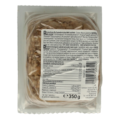 Schnitzer Breadless brood glutenvrij  bio 350 Gram