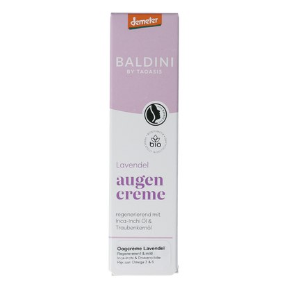 Baldini Oogcreme lavendel regenererend bio demeter 15.00 Milliliter
