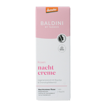 Baldini Nachtcreme rijk rose demeter 50.00 Milliliter