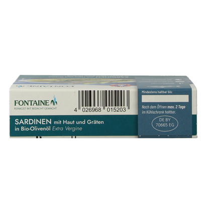 Fontaine Sardines met huid en graat 120 Gram