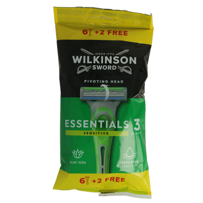 Wilkinson Essential sensitive 6+2 disposable 8 Stuks