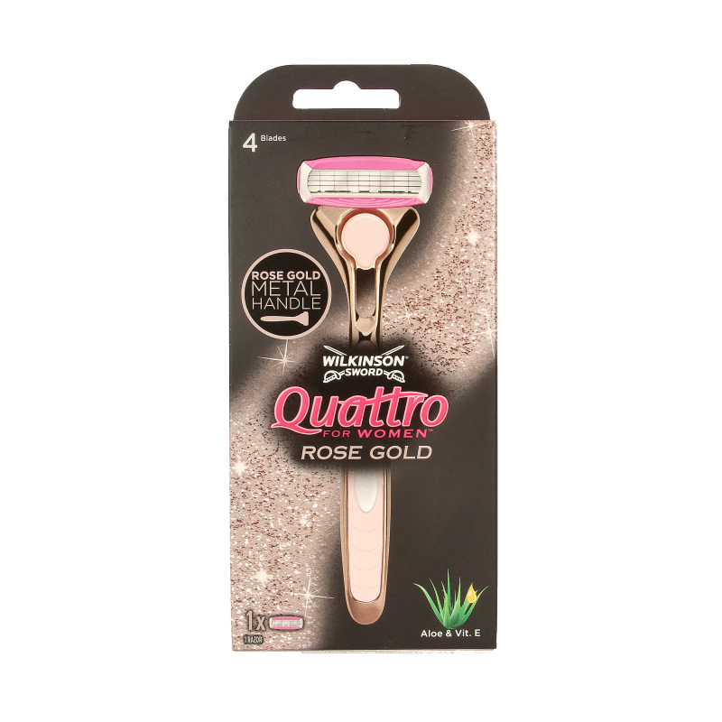 Wilkinson Quattro scheerapparaat women vintage rose gold 1 Stuks