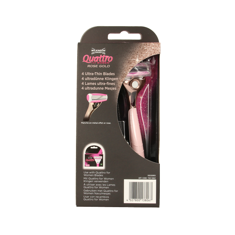 Wilkinson Quattro scheerapparaat women vintage rose gold 1 Stuks