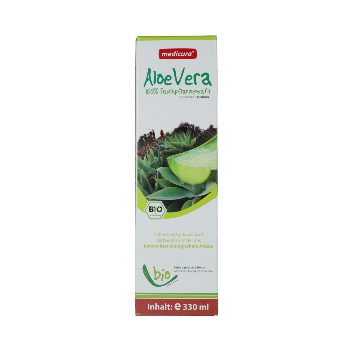 Medicura Aloe vera 100% sap bio 330.00 Milliliter