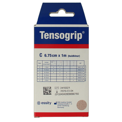 Tensogrip Elastisch buisverband C 1m x 6.75cm huidkleur 1.00 Stuks