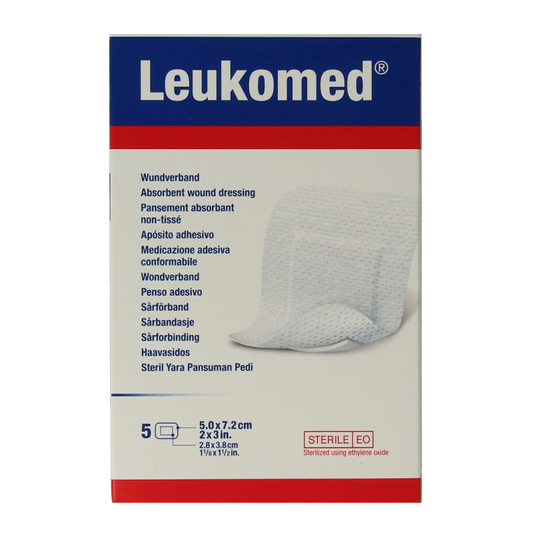 Leukomed Wondverband 7.2 x 5cm steriel 5 Stuks