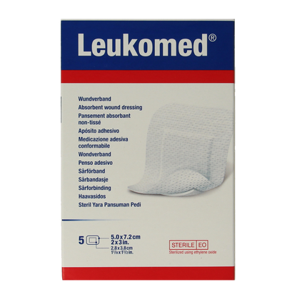 Leukomed Wondverband 7.2 x 5cm steriel 5.00 Stuks