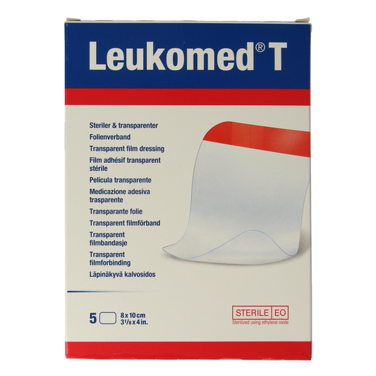 Leukomed Transparant wondverband T 8.0 x 10cm steriel  5 Stuks