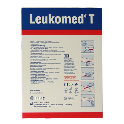 Leukomed Transparant wondverband T 8.0 x 10cm steriel  5 Stuks