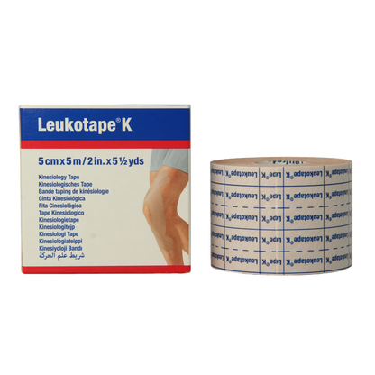 Leukotape K elastische tape 5m x 5cm huidkleur  1 Stuks