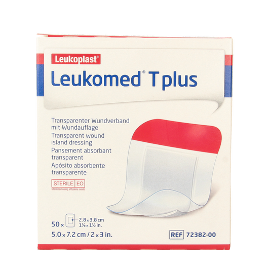 Leukomed Transparant wondverband T plus 7.2 x 5cm 50 Stuks