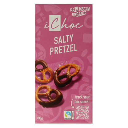Ichoc Salty pretzel bio 80.00 Gram