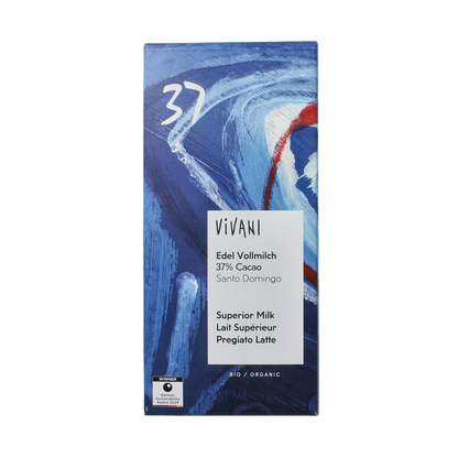 Vivani Chocolade melk 37% bio 80 Gram
