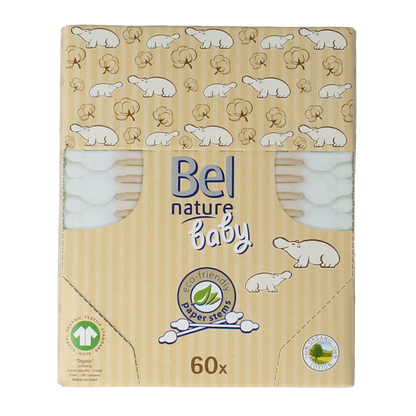 Bel Nature Wattenstaafjes baby 60 Stuks