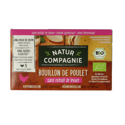 Natur Compagnie Kippenbouillonblokjes zonder gist bio 8 Stuks