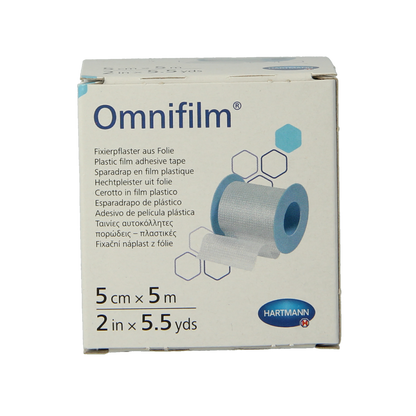 Hartmann Omnifilm fixatiepleister folie 5m x 5cm 1.00 Stuks