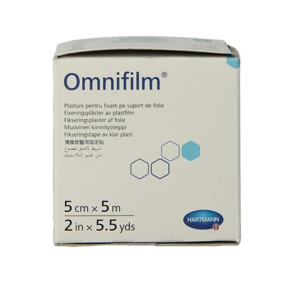 Hartmann Omnifilm fixatiepleister folie 5m x 5cm 1 Stuks