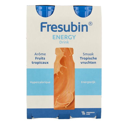 Fresubin Energy drink tropische vruchten 200ml 4 Stuks