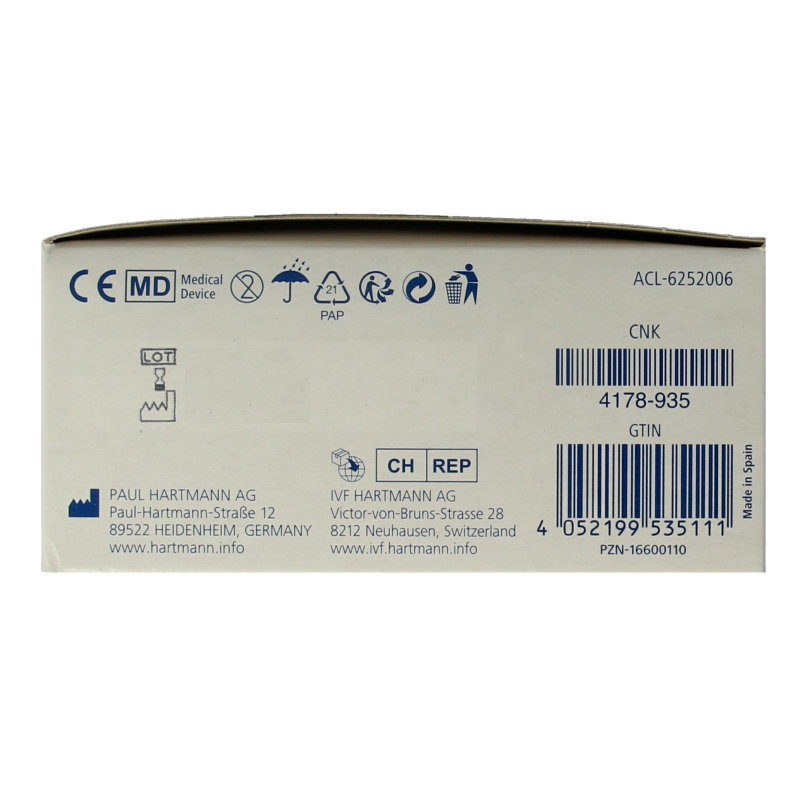 Dermaplast Injectiepleisters sensitive 16mm x 40mm 250 Stuks