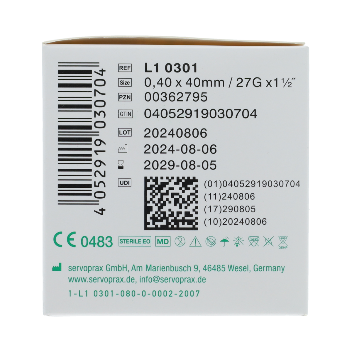 Neopoint Neopoint injectie naald 0.40X 40MM   100.00 Stuks
