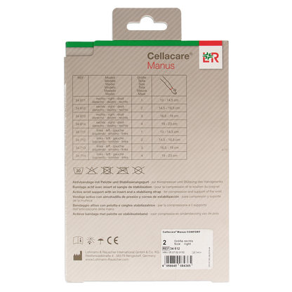 Cellacare Manus comfort polsbandage rechts maat 2 1 Stuks