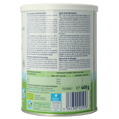 Hipp 2 Biologische opvolgmelk op basis van geitenmelk 400 Gram
