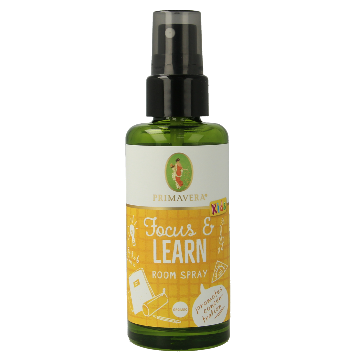 Primavera Organic roomspray focus & learn bio 50.00 Milliliter