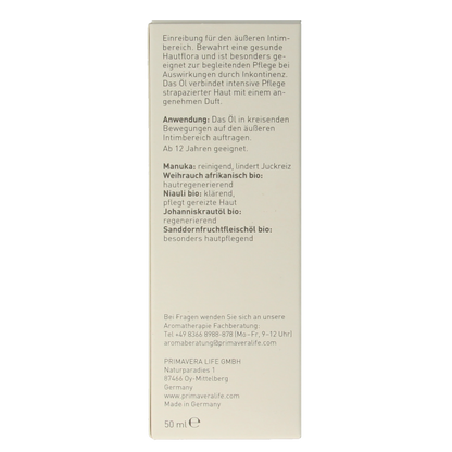 Primavera Intieme verzorgingsolie bio 50 Milliliter