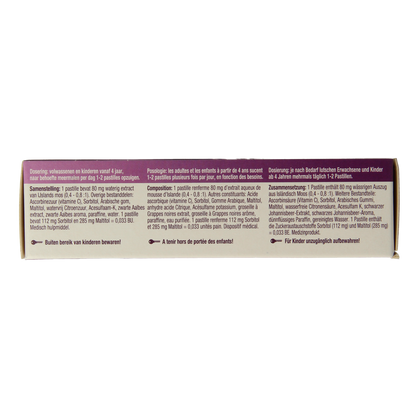 Isla Cassis keelpastille 60.00 Pastilles