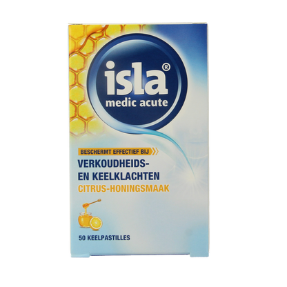 Isla Citrus honing keelpastille 50 Pastilles