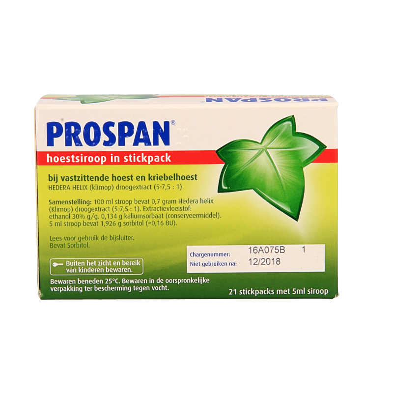 Prospan Hedera helix stickpack 5 ml 21 Stuks