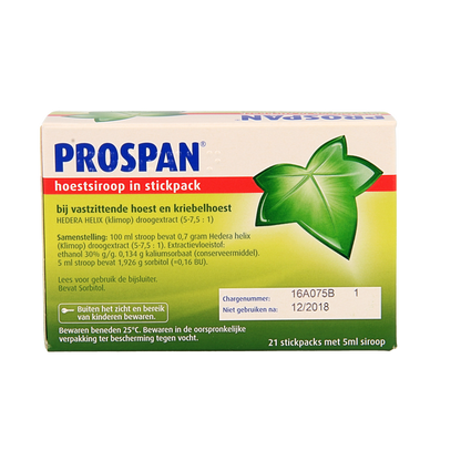 Prospan Hedera helix stickpack 5 ml 21.00 Stuks