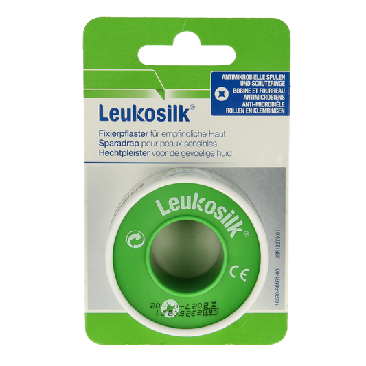 Leukosilk Hechtpleister eurolock 5m x 2.50cm 1 Stuks