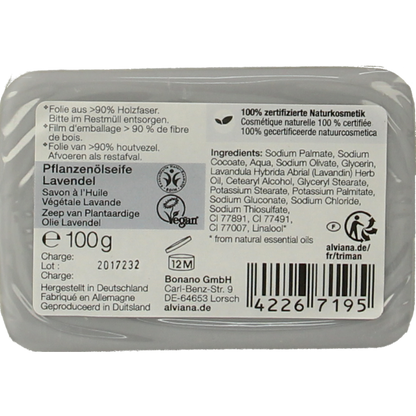 Alviana Lavendelzeep  100.00 Gram