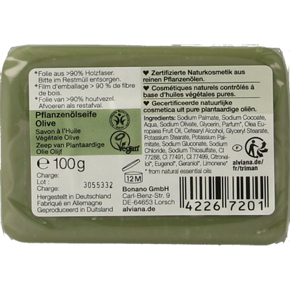 Alviana Olijfzeep  100 Gram