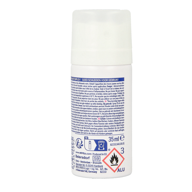 Nivea Deodorant spray black & white invisible  mini 35 Milliliter