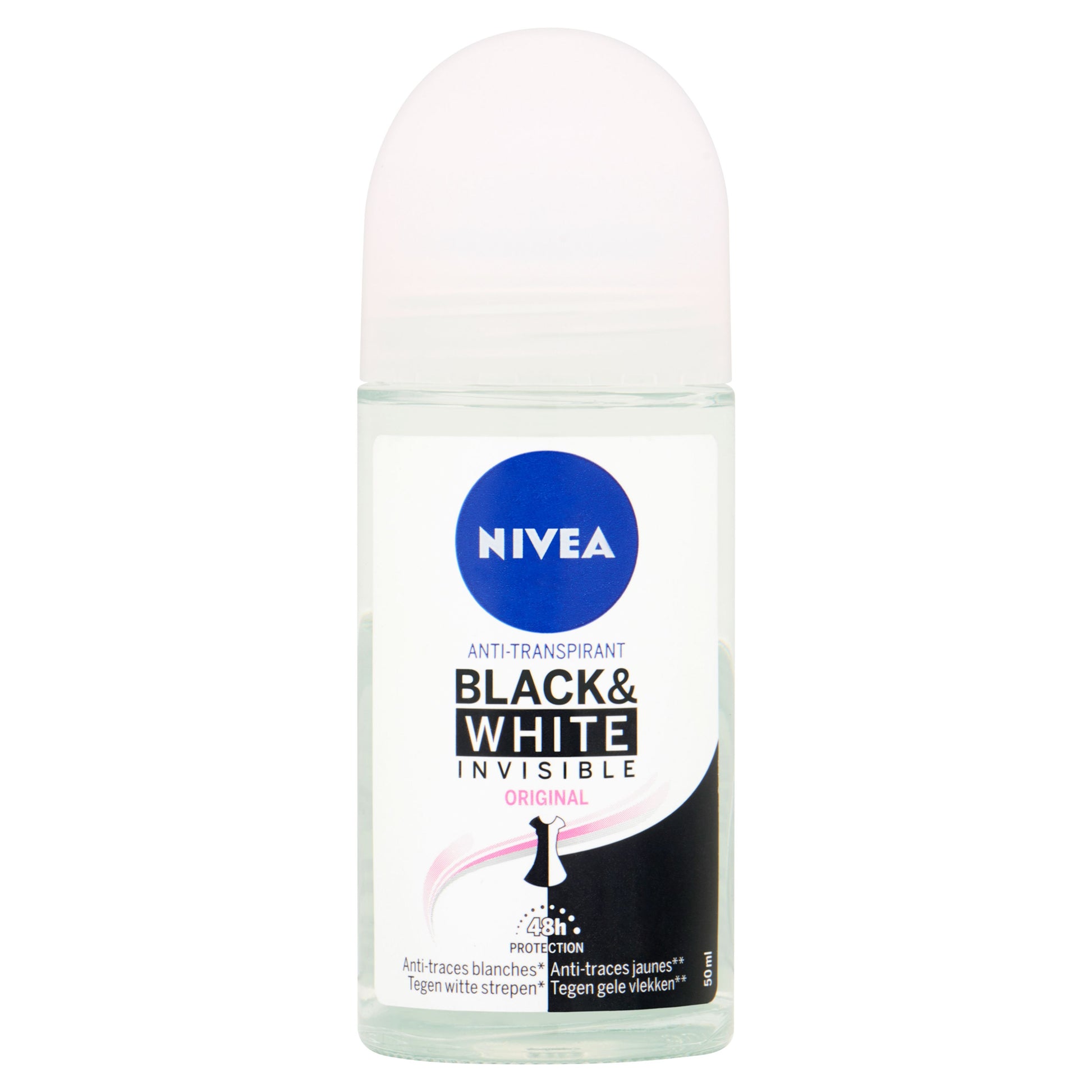 Nivea Deodorant roller invisible black & white clear 50.00 Milliliter