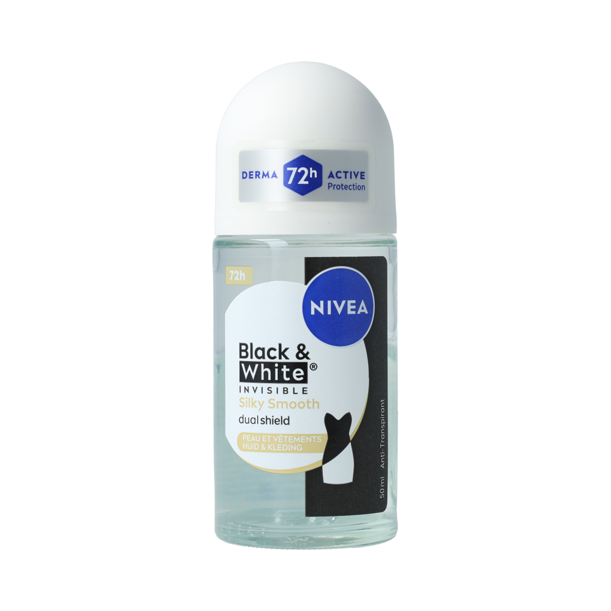 Nivea Deodorant black & white smooth roller 50.00 Milliliter
