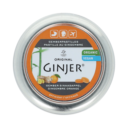 Lemon Pharma Ginjer original gember pastilles sinaasappel bio 40.00 Gram