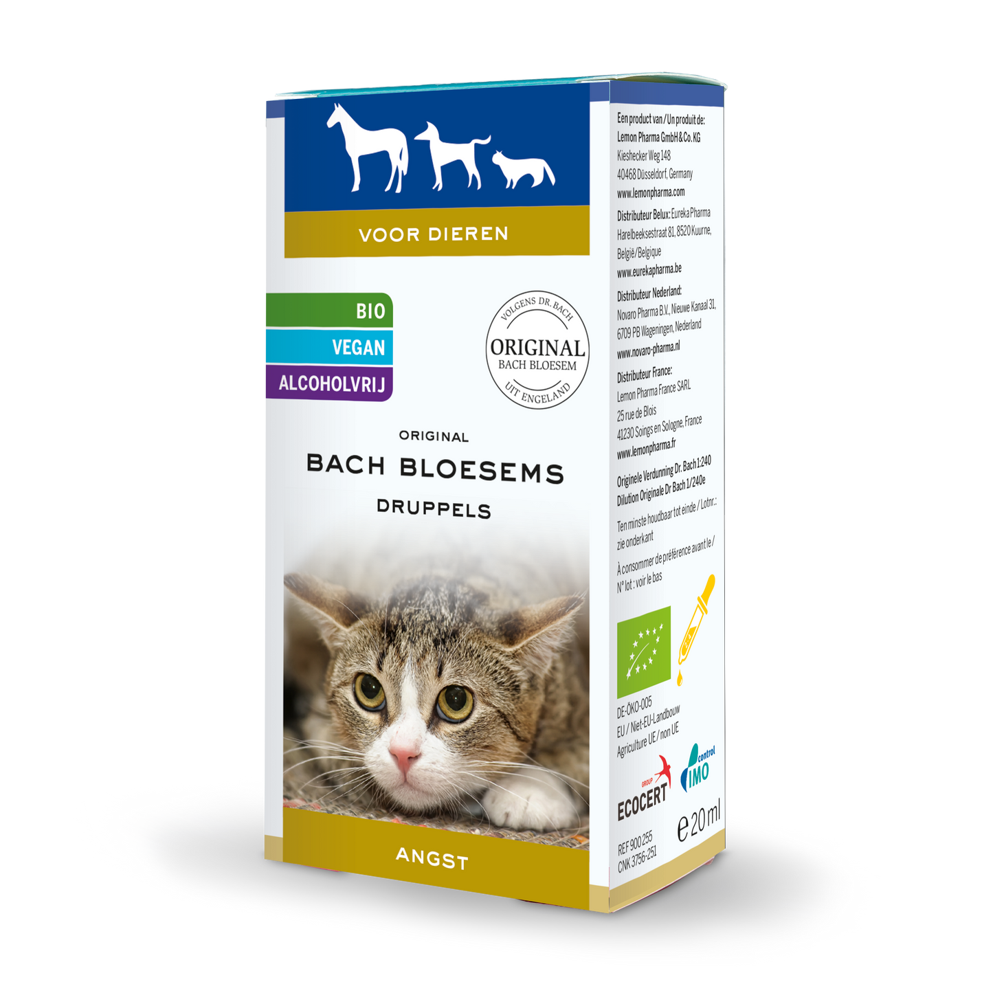 Bach Bloesem Bach bloesem dier angst bio 20.00 Milliliter